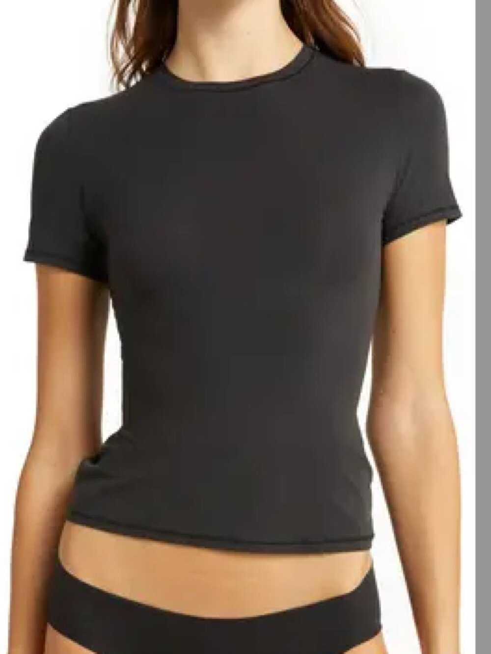Skims Fits Everybody Black T Shirt